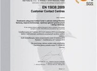 Centrum Obsługi Samsung odnowiło certyfikat zgodności z normą EN 15838:2009