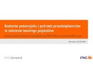 Leasing najbardziej oczywistą formą finansowania pojazdów – wynika z badań ING Lease