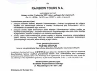 Rainbow Tours S.A. - Nowa, zwiększona Gwarancja Ubezpieczeniowa