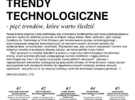 Pięć trendów, które warto śledzić. Innowacje napędzane są przez trendy technologiczne.