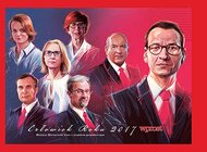 Premier Mateusz Morawiecki z zespołem gospodarczym Człowiekiem Roku 2017 tygodnika „Wprost”.  Orłem Wprost uhonorowano Łukasza Ossowskiego z Rytla.