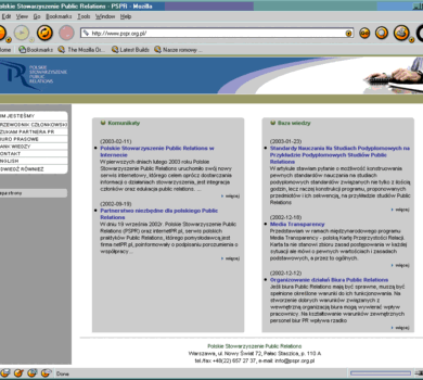 Strona startowa serwisu PSPR