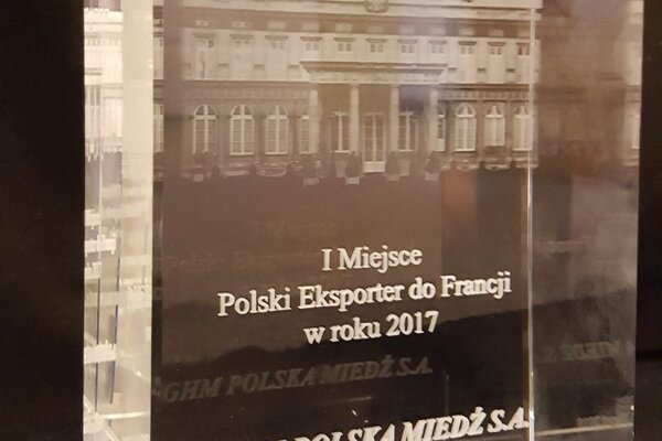 Nagroda Prix du Meilleur Exportateur Polonais en France dla KGHM