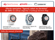 Wybrane modele zegarków Garmin dla klientów Banku Pocztowego tańsze o 30%. Akcja ma celu popularyzację płatności mobilnych i wsparcie pozyskiwania nowych klientów