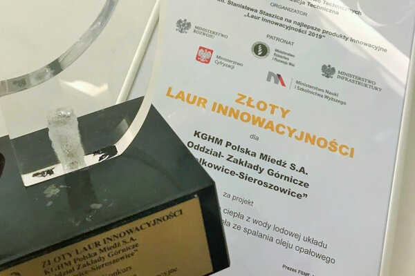 Złoty Laur Innowacyjności dla kopalni KGHM Polkowice-Sieroszowice