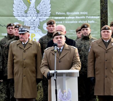 Przysięga żołnierzy Wojsk Obrony Terytorialnej w Gorzowie Wielkopolskim