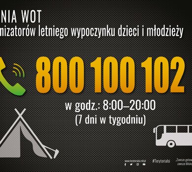 800-100-102 Infolinia wsparcia wypoczynku przez WOT