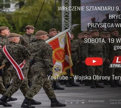Wręczenie sztandaru 9. Łódzkiej Brygadzie Obrony Terytorialnej