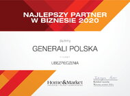 Generali z tytułem Najlepszego Partnera w Biznesie 2020 