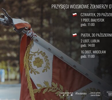 Zapowiedź: Blisko 120 Terytorialsów złoży przysięgę wojskową.