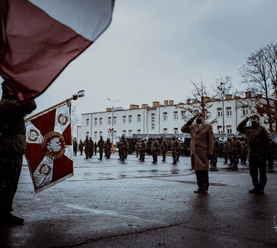 Przysięga żołnierzy 1 Podlaskiej Brygady OT