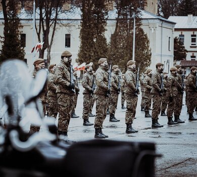 Przysięga żołnierzy 1 Podlaskiej Brygady OT