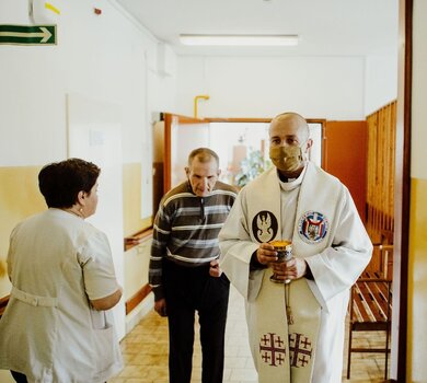 Ksiądz ppor. Dariusz Jarliński, ochonik, kapelan 101batalionu lekkiej piechoty