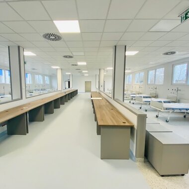 Completed modular hospital in Legnica