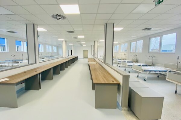 Completed modular hospital in Legnica