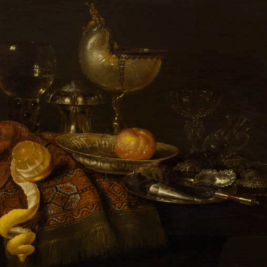 Willem Claesz Heda Martwa natura z nautilusem, ostrygami i srebrną solniczką