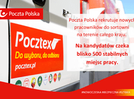 Pocztex zwiększa liczbę kurierów i pracowników sortowni. Na kandydatów czeka prawie pół tysiąca miejsc pracy 