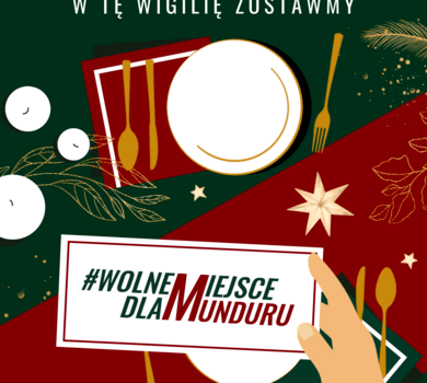 Stół #WolneMiejsceDlaMunduru - grafika instragram