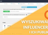 Wyszukiwarka influencerów w Panelu Newspoint 