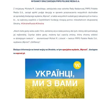 2022 02 27  OŚWIADCZENIE WYDAWCY ORAZ ZARZADU PMPG POLSKIE MEDIA S A 