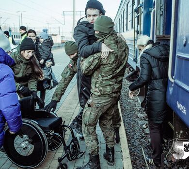 Chełm. Lubelscy terytorialsi wspierają przyjęcie uchodźców z Ukrainy