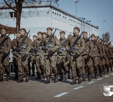 Przysięga wojskowa w 9 Łódzkiej Brygadzie OT