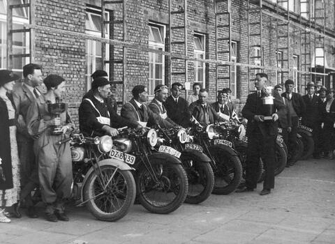 Członkowie klubu motocyklowego Gedania Gdańsk ze zbiorów NAC