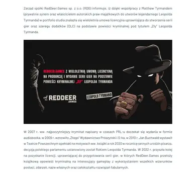 2022 06 29  RedDeerGames z wieloletnią umową licencyjną na produkcję i wydanie serii gier na pod
