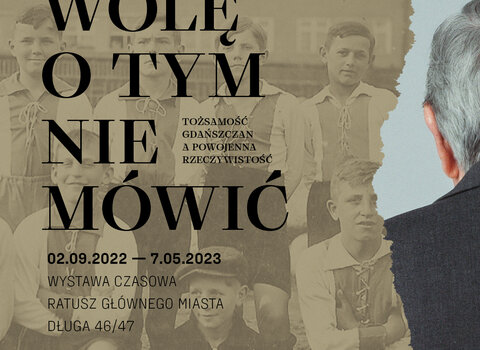 Grafika promująca wystawę "Wolę o tym nie mówić" 