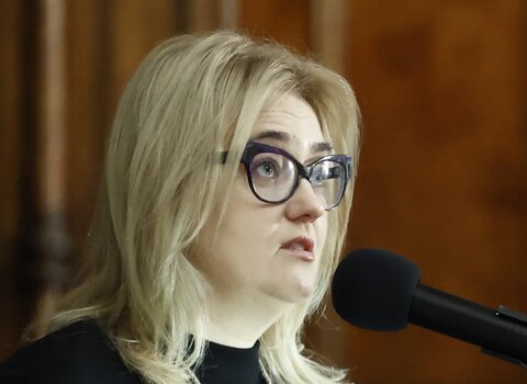 Przemawia Magdalena Adamowicz, żona zmarłego prezydenta
