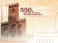 Toruński Dom Mikołaja Kopernika uwieczniony na kopercie Poczty Polskiej