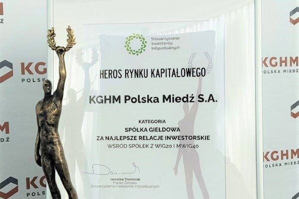 I miejsce Relacji Inwestorskich KGHM w konkursie Herosi Rynku Kapitałowego 2023