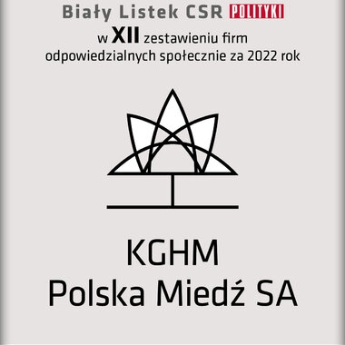 Dyplom - KGHM z Listkiem CSR POLITYKI wśród polskich liderów ESG