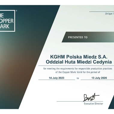 CopperMark Certification Cedynia 2023