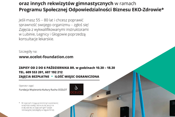 EKO-Zdrowie KGHM - gimnastyka rekreacyjna dla seniorów jesień 2023