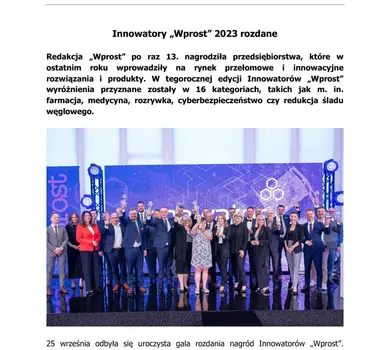 2023 09 27 Innowatory „Wprost” 2023 rozdane