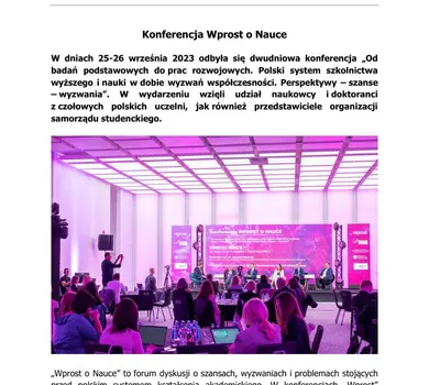 2023 09 29 Konferencja Wprost o Nauce