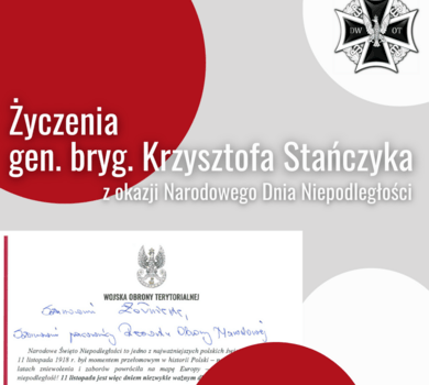 Życzenia z okazji Narodowego Dnia Niepodległości