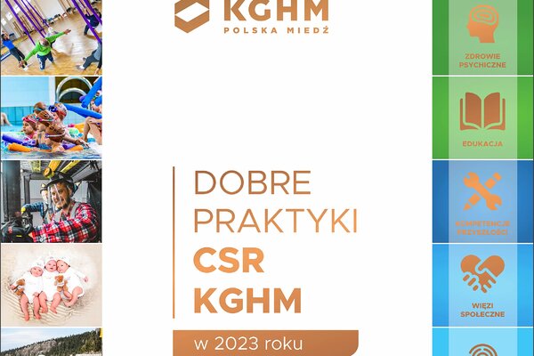 Dobre praktyki CSR KGHM w 2023 roku - okładka