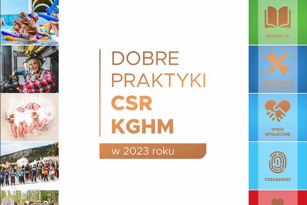Dobre praktyki CSR KGHM w 2023 roku - okładka