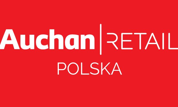 Auchan retail polska czerwone tło