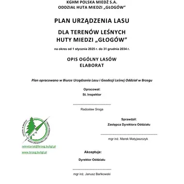 Plan urządzenia lasu 1.01.2025-31.12.2035