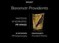 Provident Polska z nagrodą PR Wings za projekt Barometr Providenta