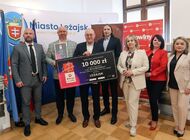 Nagrody dla Leżajska za zajęcie I miejsca w plebiscycie „Świeć się z Energą” w województwie podkarpackim 