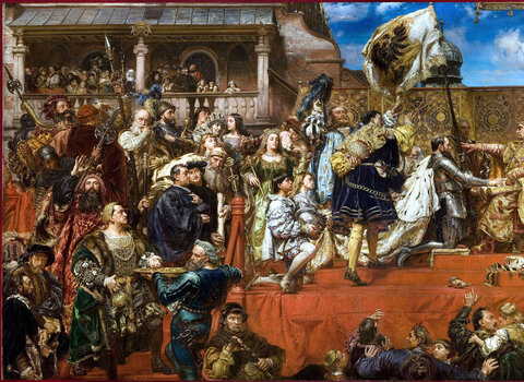 Hołd pruski, Jan Matejko, 1882, Muzeum Narodowe w Krakowie
