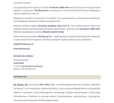 Zakończenie zapisow