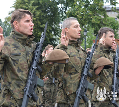 Przysięga wojskowa 9 Łódzka Brygada OT, Pabianice