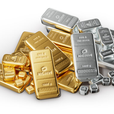 Gold and silver bars from KGHM