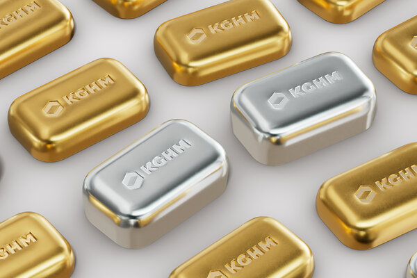 Gold and silver bars from KGHM