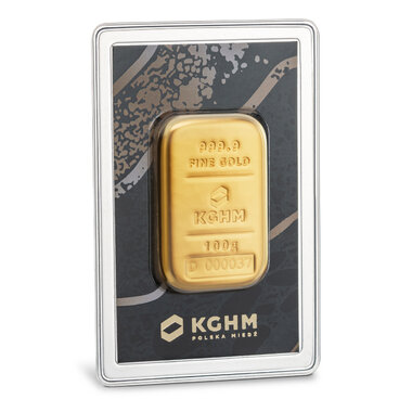Gold bar from KGHM
